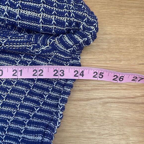 Nic+Zoe Cardigan Sweater Womens Size XL Blue White Stripe Knit Open Front NWT - Picture 7 of 8